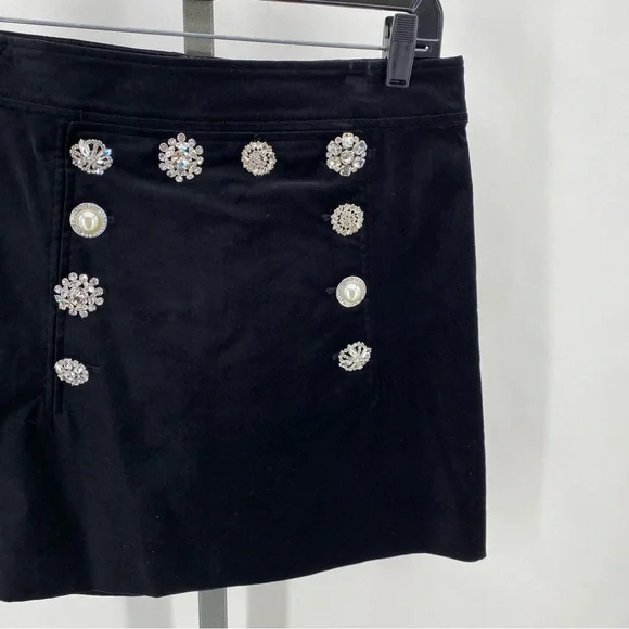 Veronica Beard black & silver beaded skirt